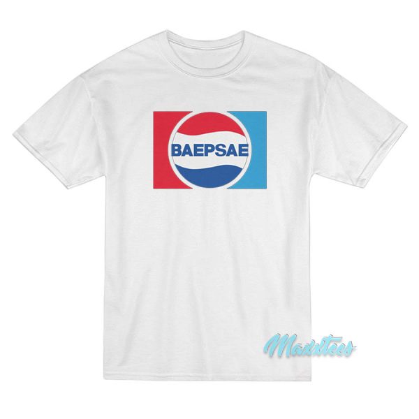 BTS Baepsae Silver Spoon Pepsi Logo T-Shirt