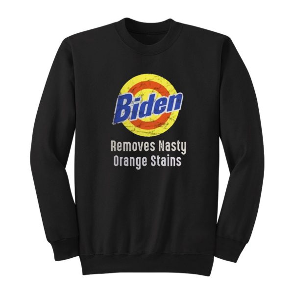 Biden Removes Nasty Orange Stains Sweatshirt
