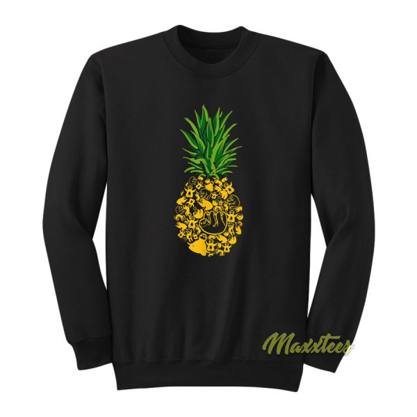Pineapple Sloths Pineapple Shape Sloth Tropical Sweatshirt