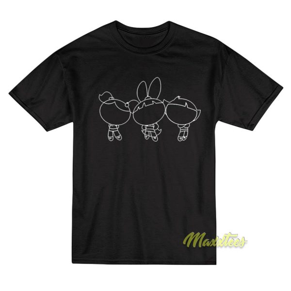 Powerpuff Girls Cartoon Minimalist Line T-Shirt