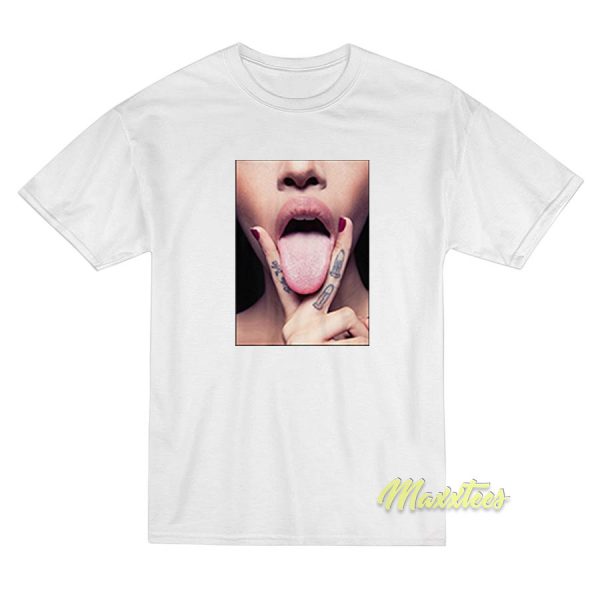 Sexy Girl Lips Funny Attitude T-Shirt