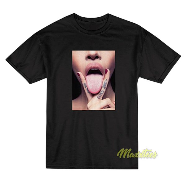 Sexy Girl Lips Funny Attitude T-Shirt