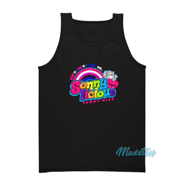 She Is He Is They Are Sonny Licious Sonny Kiss Tank Top