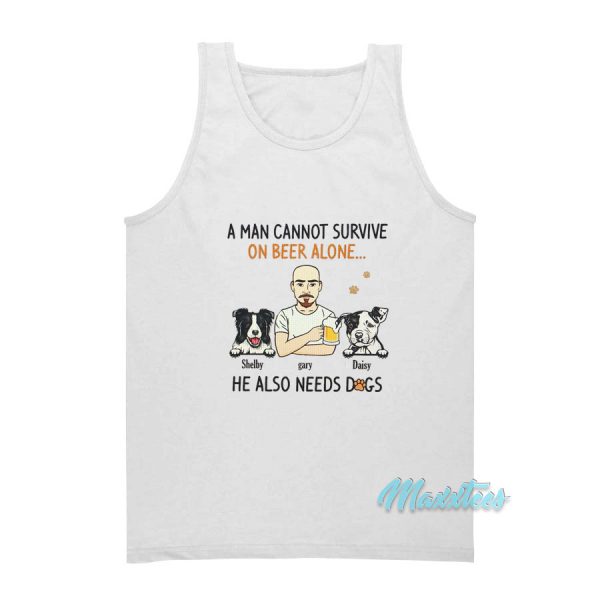A Man Cannot Survive On Beer Alone Tank Top