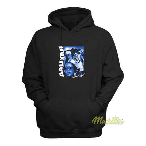 Aaliyah Vintage Rap University Blue Jordan Hoodie