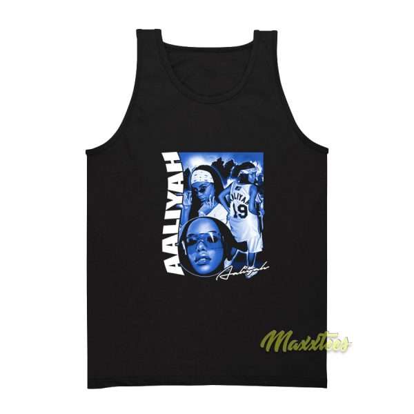 Aaliyah Vintage Rap University Blue Jordan Tank Top