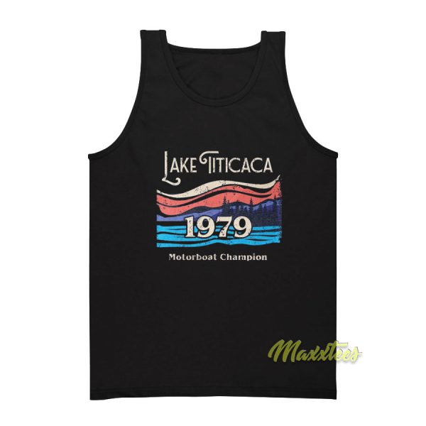 Lake Titicaca 1979 Motorboat Champion Tank Top