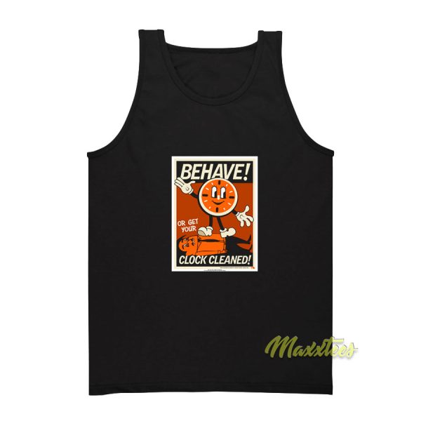 Miss Minutes Loki Behave Clock Cleaned Tank Top
