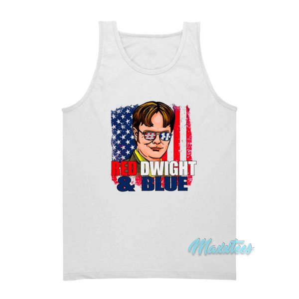 Red Dwight And Blue Tank Top