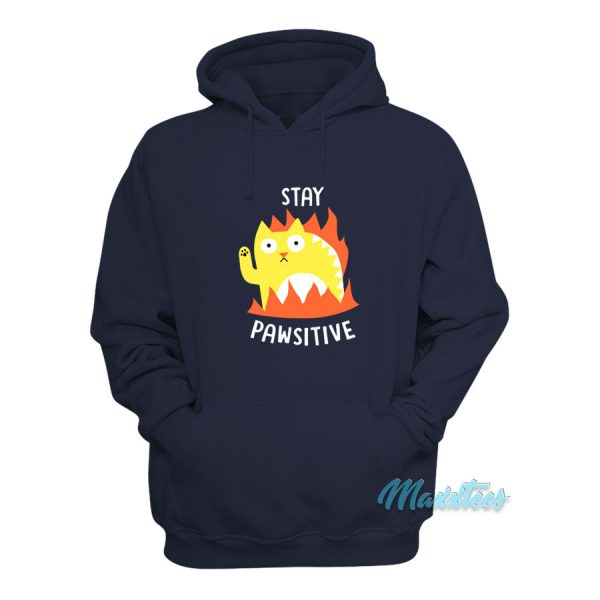 Stay Pawsitive Cat Hoodie