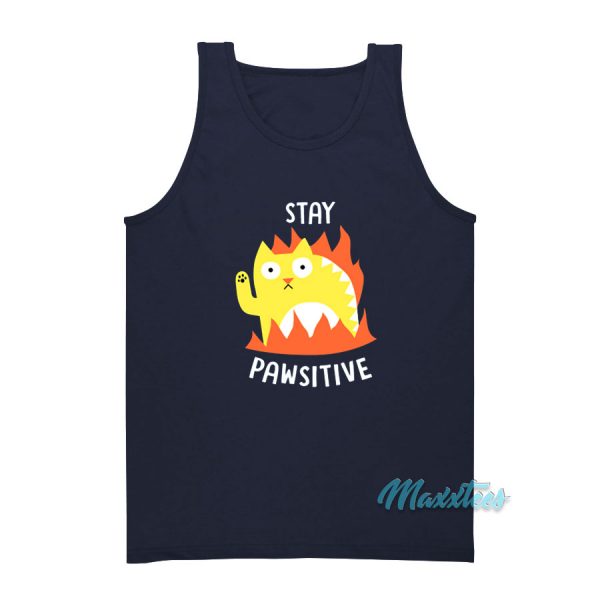 Stay Pawsitive Cat Tank Top