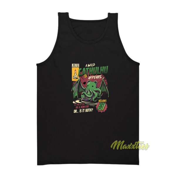 A Wild Cathulhu Appears Is This A Cat Tank Top
