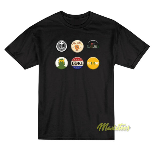 Marvel Loki 6 Pack Button Set T-Shirt