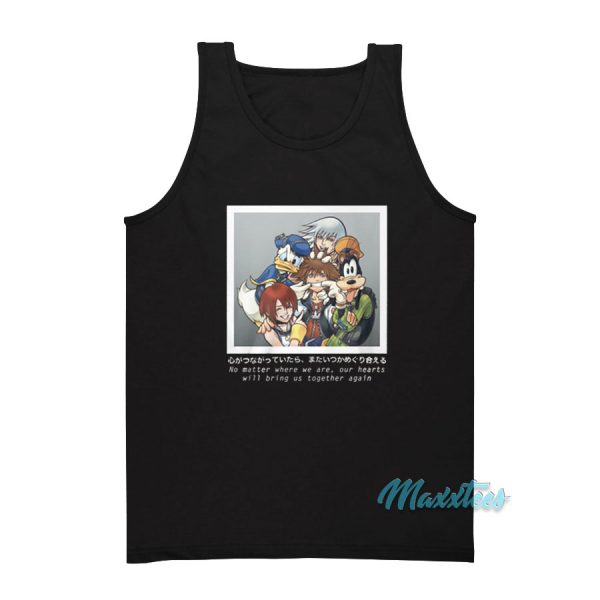 Cartoon No Matter Where We Are Our Hearts Tank Top
