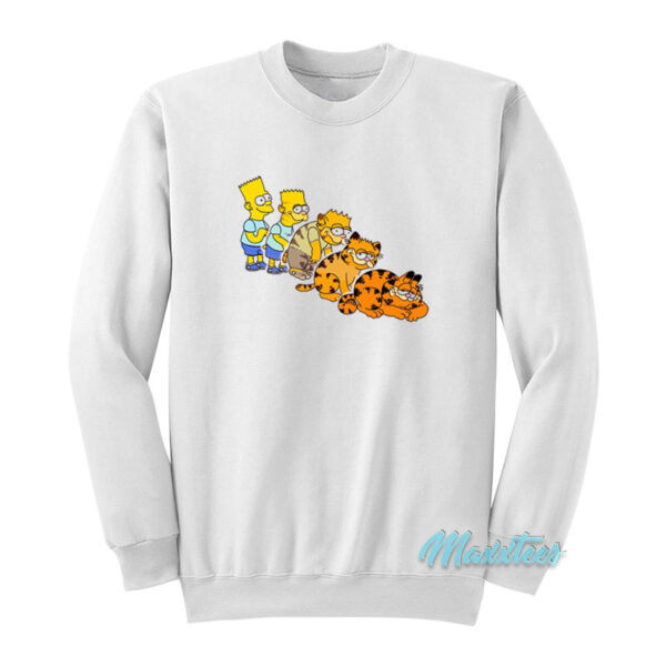 Bart Simpson And Garfield Sweatshirt