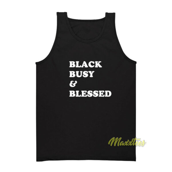 Black Busy and Blessed Tank Top