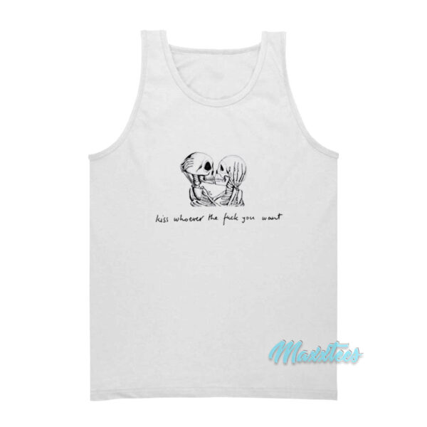 Kiss Whoever The F You Want Skeleton Tank Top