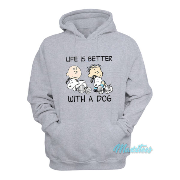 Charlie And Snoopy Life Is Better With A Dog Hoodie