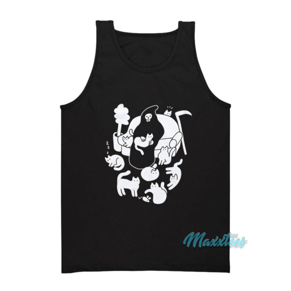 Nine Cat Lives And Death Tank Top