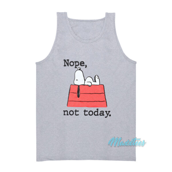 Peanuts Snoopy Nope Not Today Tank Top