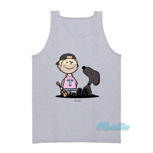 Snoopy And Charlie Brown Tom Felton Tank Top