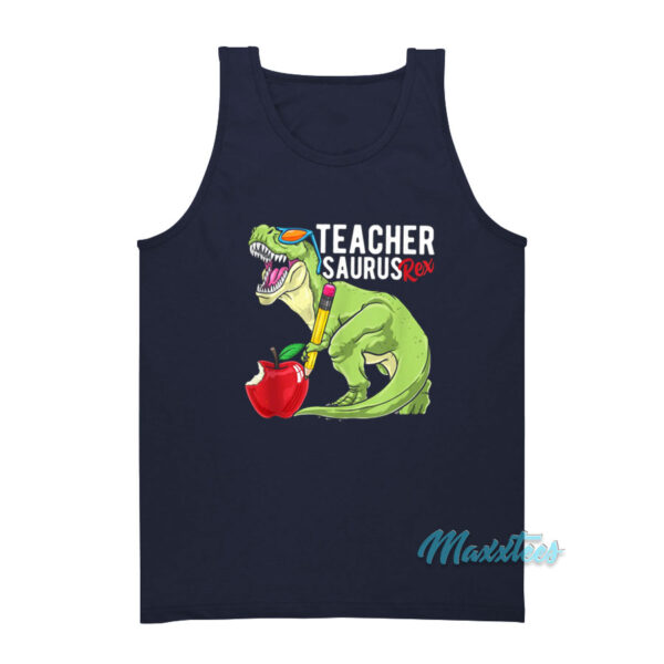 Teachersaurus Rex Dinosaur Tank Top