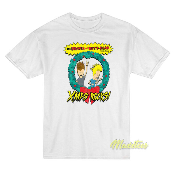 Mtv Beavis and Butthead Xmas Rocks Christmas T-Shirt