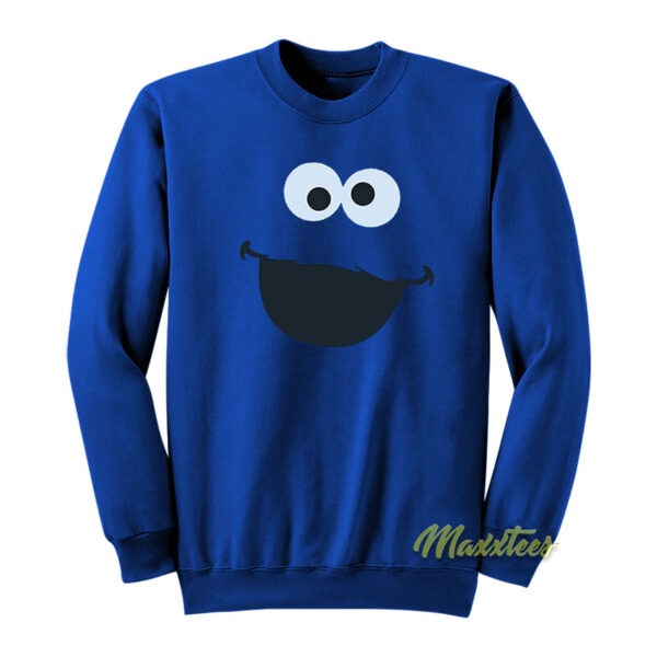 Sesame Cookie Monster Face Sweatshirt