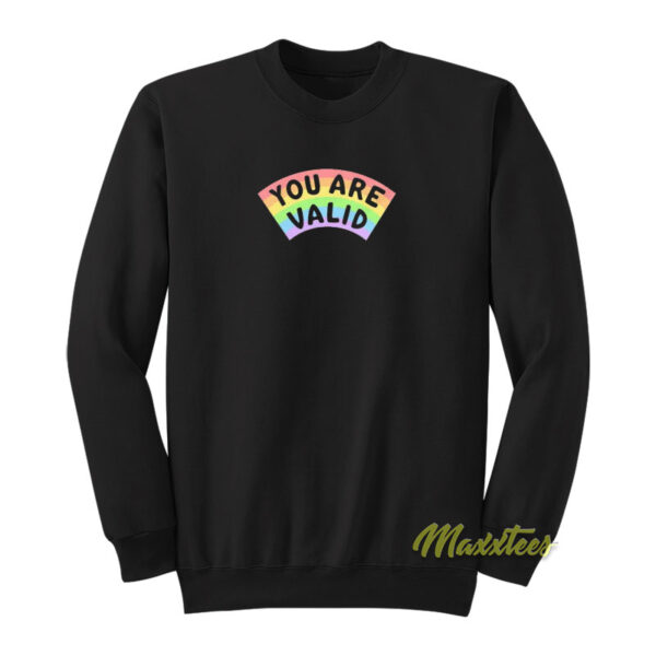You Are Valid Rainbow Sweatshirt