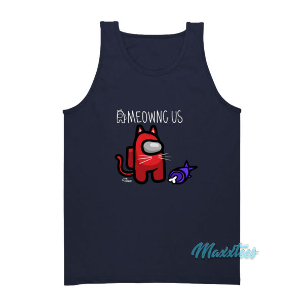 Ameowing Us The Pizzacat Among Us Cat Tank Top
