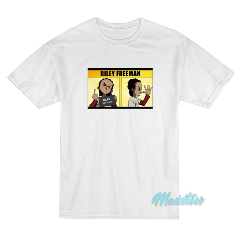 The Boondocks Riley Freeman Mugshot T-Shirt - Maxxtees.com