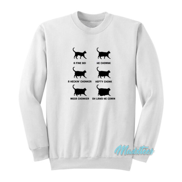 Chonk Cat Chart Sweatshirt