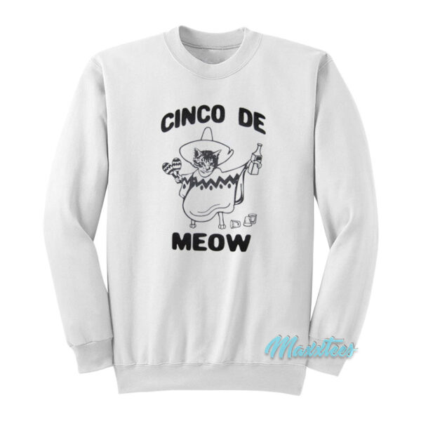 Cinco De Mayo Meow Cat Beer Spanish Sweatshirt