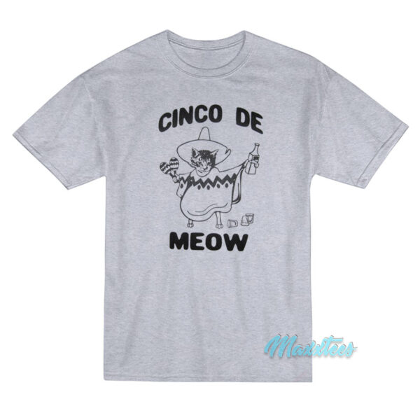 Cinco De Mayo Meow Cat Beer Spanish T-Shirt