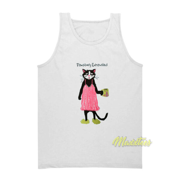Pawsitively Exhausted Cats Tank Top