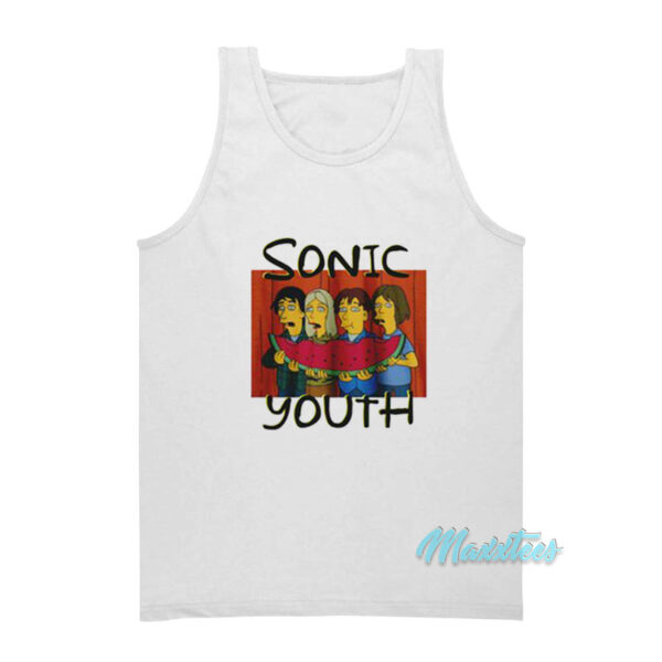 Sonic Youth Watermelon Bart Simpsons Tank Top