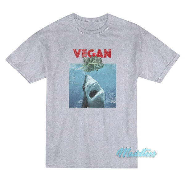 Vegan Jaws Shark Parody T-Shirt