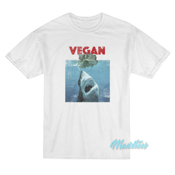 Vegan Jaws Shark Parody T-Shirt