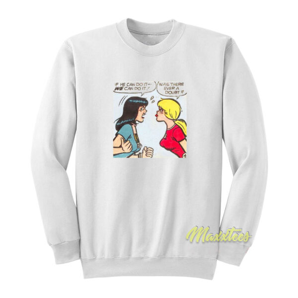 Betty and Veronica Comic Strip Sweatshirt