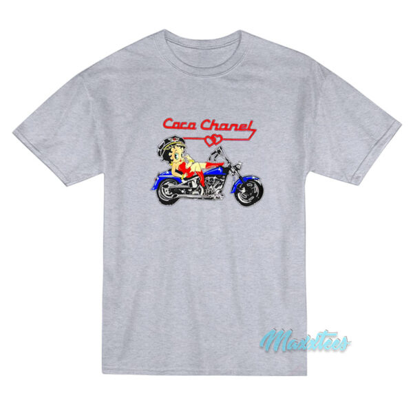 Mega Yacht Betty Boop Motorcycle T-Shirt