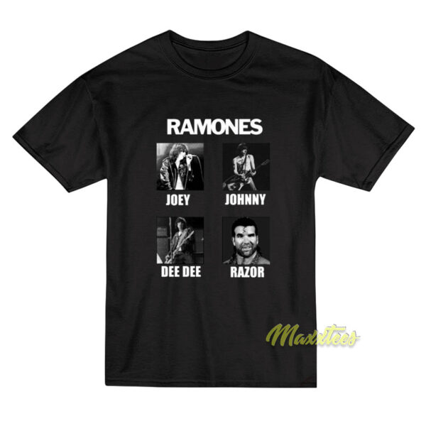 Ramones Joey Johnny Dee Razor T-Shirt