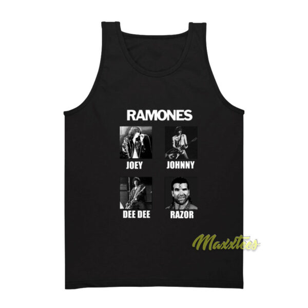 Ramones Joey Johnny Dee Razor Tank Top