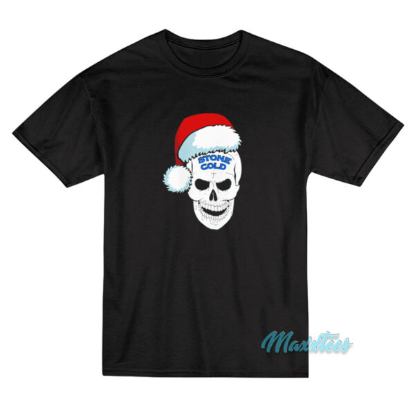 Stone Cold Steve Austin Santa Hat Skull T-Shirt