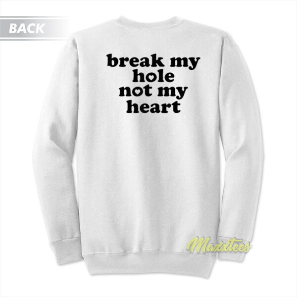 Break My Hole Not My Heart Funny Sweatshirt