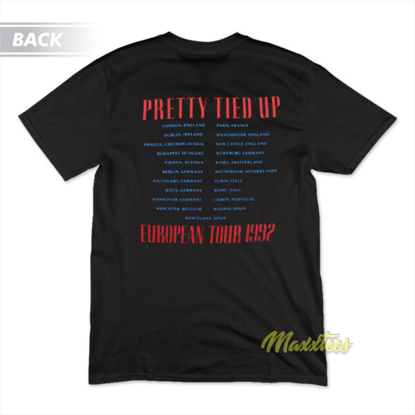Guns N Roses Pretty Tied Up Euro Tour 1992 T-Shirt