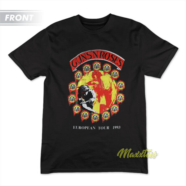 Guns N Roses Pretty Tied Up Euro Tour 1993 T-Shirt