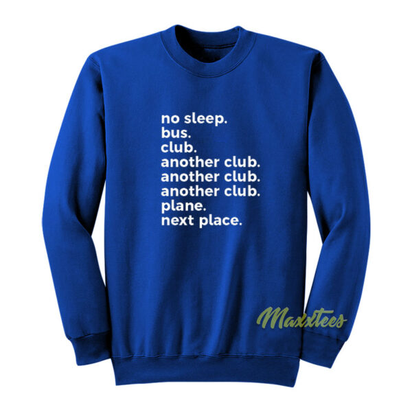 No Sleep Bus Club Another Club Plane Sweatshirt