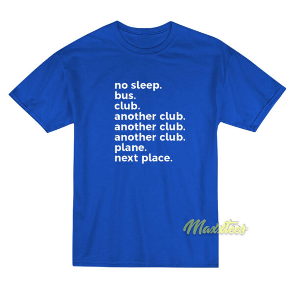 No Sleep Bus Club Another Club Plane T-Shirt