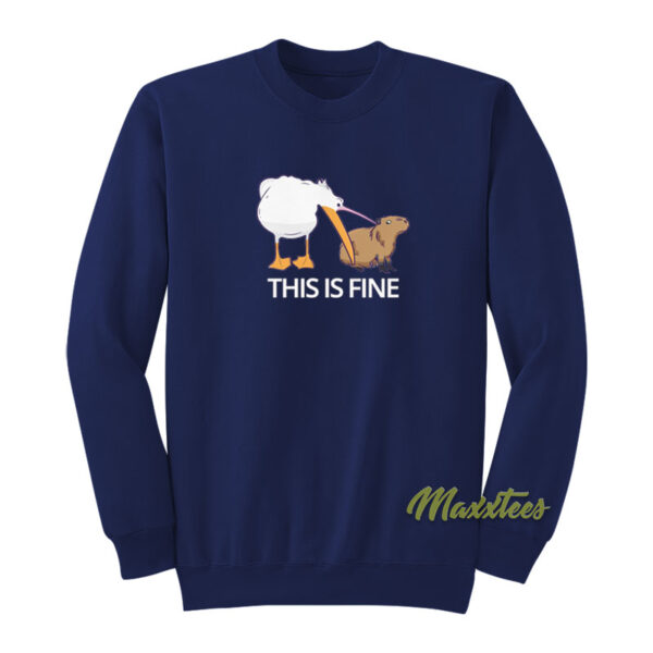 Pelican Tries To Eat Capybara Sweatshirt
