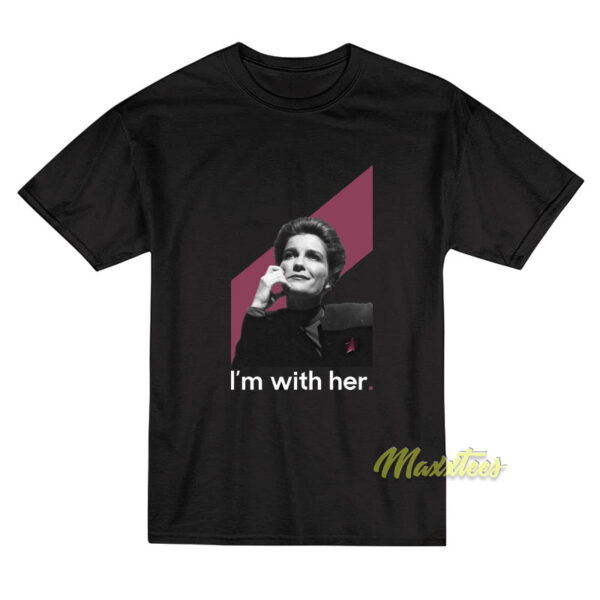 Janeway Cranberry I'm With Her T-Shirt